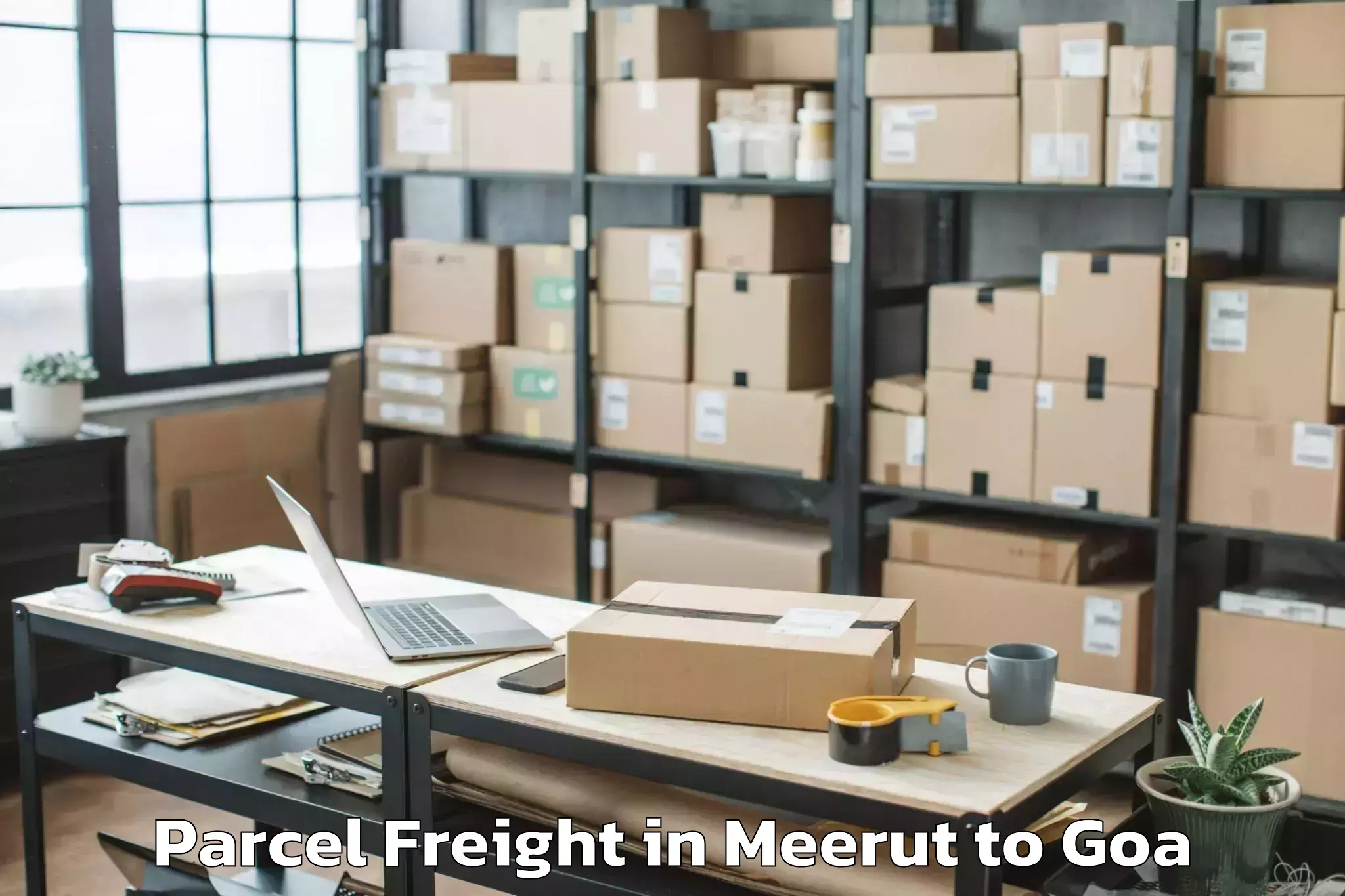 Book Your Meerut to Bicholim Parcel Freight Today